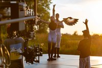 Xavier Núñez choreographing on the set for Mates For Life: Whooping Crane